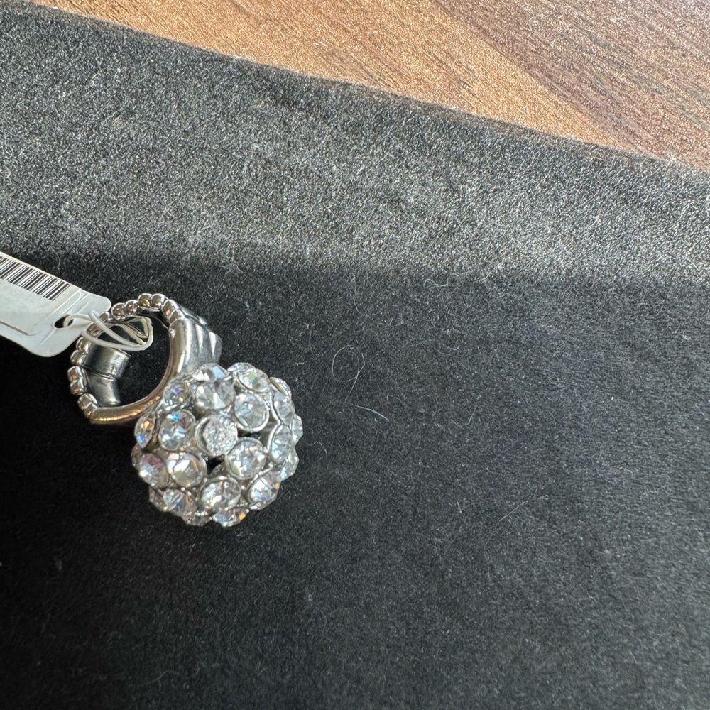 Elegant Silver Crystal Ball Ring